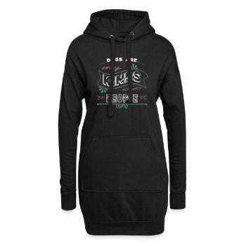 beagle dogs dogwalking animal rights activists - Hoodie-Kleid - Schwarz - Vorne