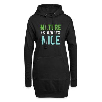 La nature est toujours agréable - Sweat-shirt à capuche long Femme - noir - Devant