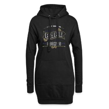 gift baking gift geek happy pastry christen - Hoodie-Kleid - Schwarz - Vorne