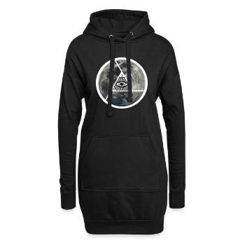 Illumination de la Lune Pouvoir de Sorcière - Sweat-shirt à capuche long Femme - noir - Devant