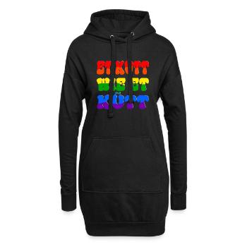 Kölner Et Kütt Wie Et Kütt Köln Dialekt - Hoodie-Kleid - Schwarz - Vorne