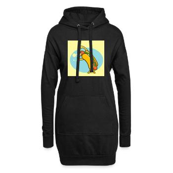 Hot dog dancing super idée cadeau - Sweat-shirt à capuche long Femme - noir - Devant