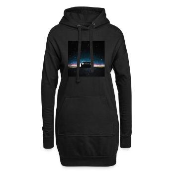 Huracan im Weltraum - Hoodie-Kleid - Schwarz - Vorne