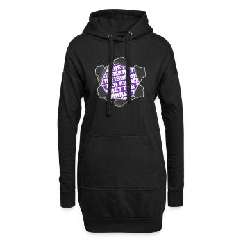 spaß baer fun schnee erde retten winter statement - Hoodie-Kleid - Schwarz - Vorne