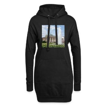 Brandenburger Tor - Hoodie-Kleid - Schwarz - Vorne