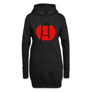 Tomaten Comic Tomate süß Cartoon 19 - Hoodie-Kleid - Schwarz - Vorne