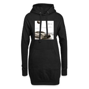 SUV sur la plage - Sweat-shirt à capuche long Femme - noir - Devant