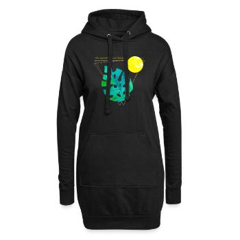 Es ist Sommer da draußen - Hoodie-Kleid - Schwarz - Vorne