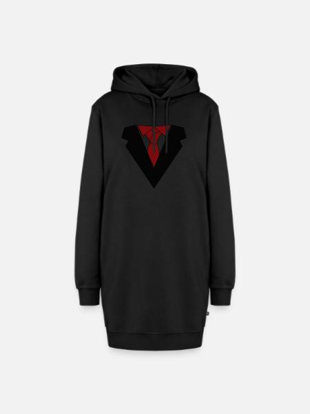 Gentleman - Hoodie-Kleid - Schwarz