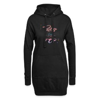tuteur au top - Sweat-shirt à capuche long Femme - noir - Devant