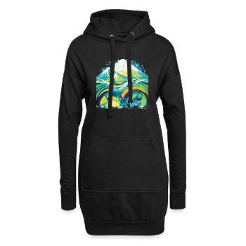 Canoé Kayak Nature - Sweat-shirt à capuche long Femme - noir - Devant