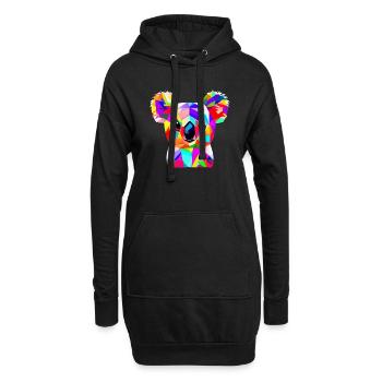 Koala Bear - Hoodie-Kleid - Schwarz - Vorne