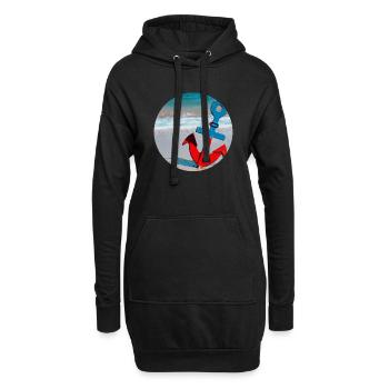 Anker - Ocean - Hoodie-Kleid - Schwarz - Vorne