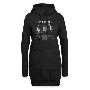 golfhorloge golfhair putter sports dictons sport - Sweat-shirt à capuche long Femme - noir - Devant