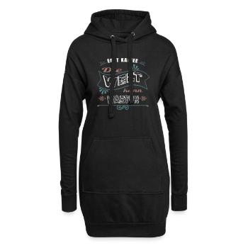 kaffee trinken lustig bday humor kaffeebecher - Hoodie-Kleid - Schwarz - Vorne