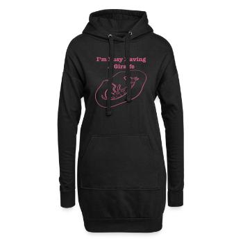 BusyHavingAGiraffe2 - Hoodie Dress - black - Front