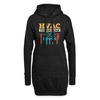 HVAC Technician AC Tech Installer - Hoodie-Kleid - Schwarz - Vorne