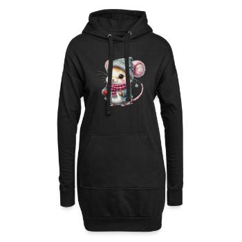 Noël - Sweat-shirt à capuche long Femme - noir - Devant