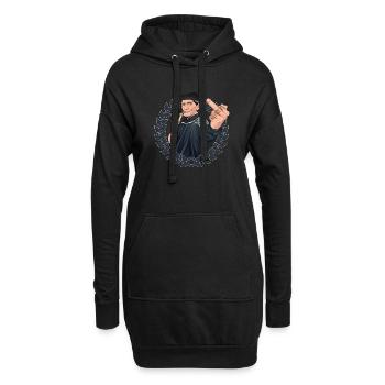 Rieser Grantler // Illustration - Hoodie-Kleid - Schwarz - Vorne