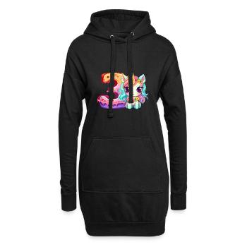 Fête d’anniversaire cadeau d’anniversaire né - Sweat-shirt à capuche long Femme - noir - Devant