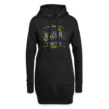 baseballsweatshirt funny diesel mechanic fun - Hoodie-Kleid - Schwarz - Vorne