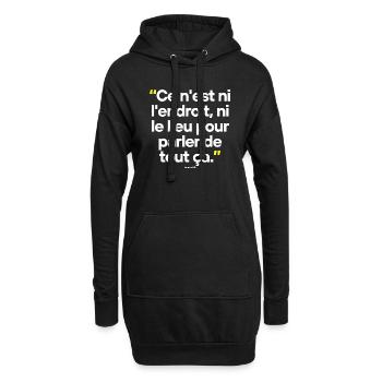 Citation célèbre footballeur coach - Sweat-shirt à capuche long Femme - noir - Devant