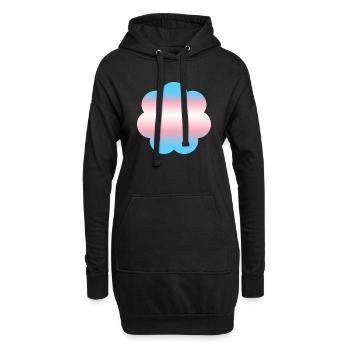 Fierté transgenre subtile - Sweat-shirt à capuche long Femme - noir - Devant