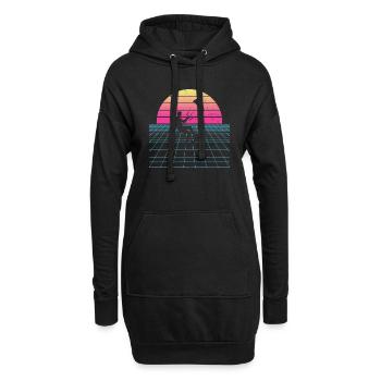 Kiten Kitesurfer Kitesurfing Women Men - Hoodie Dress - black - Front