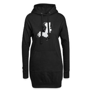 Pays-Bas | Vrai football | Carte - Sweat-shirt à capuche long Femme - noir - Devant