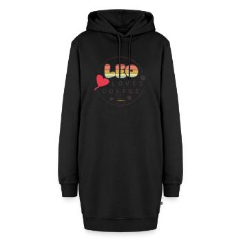 Leo - Hoodie-Kleid - Schwarz - Vorne - AI Model Female 172 light (172cm)
