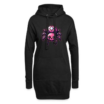 Mignon Pixel Spider - Sweat-shirt à capuche long Femme - noir - Devant