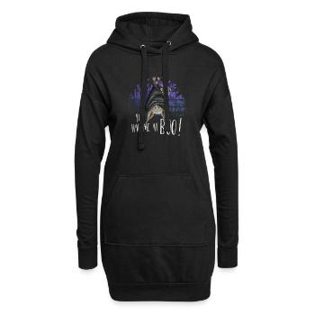 You Had Me At Boo! Abhängende Grusel-Fledermaus - Hoodie-Kleid - Schwarz - Vorne