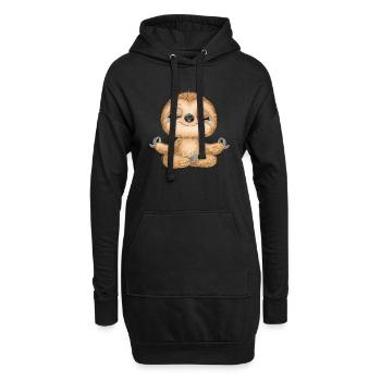 Yoga paresseux - Sweat-shirt à capuche long Femme - noir - Devant