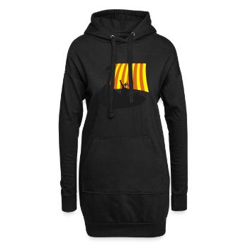 Bateau Viking - Sweat-shirt à capuche long Femme - noir - Devant