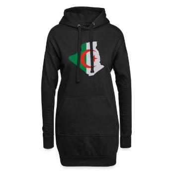 Algérie - Sweat-shirt à capuche long Femme - noir - Devant