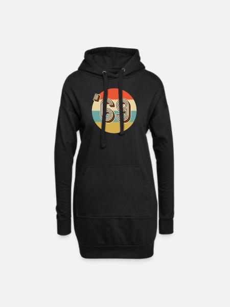 1969 Vintage Jahrgang - Hoodie-Kleid - Schwarz