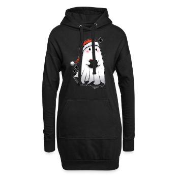 Weihnachtsgeist Kalervo Drucken - Hoodie-Kleid - Schwarz - Vorne