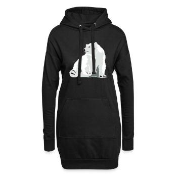 Eisbär - Hoodie-Kleid - Schwarz - Vorne