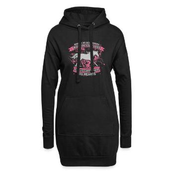 Coeur pour les chevaux - Sweat-shirt à capuche long Femme - noir - Devant