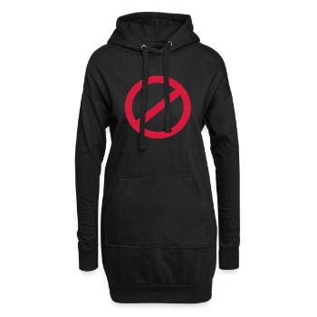no - Hoodie-Kleid - Schwarz - Vorne