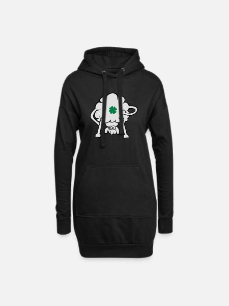 kiss me, i'm Irish - Hoodie-Kleid - Schwarz