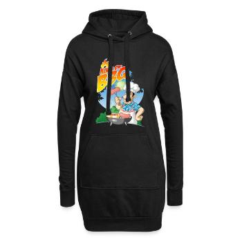 king of barbeque - Hoodie-Kleid - Schwarz - Vorne