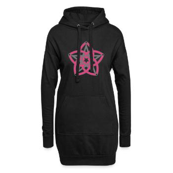 Fleur de Vénus Nombre d’Or Spiritualité Astronomie - Sweat-shirt à capuche long Femme - noir - Devant