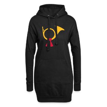 Horn - Hoodie-Kleid - Schwarz - Vorne