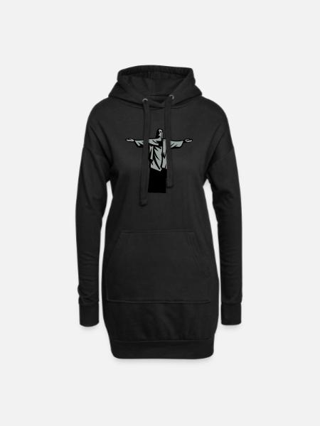 christ redeemer statue rio janeiro - Hoodie Dress - black