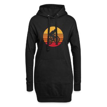 Mountain bikers - Hoodie Dress - black - Front