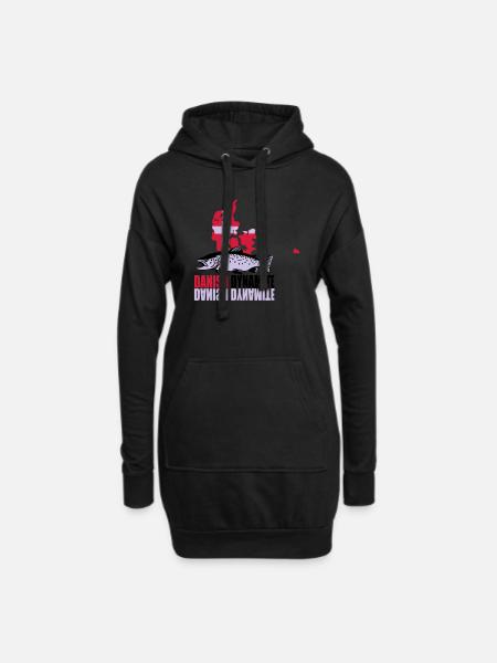 meerforelle_dk - Hoodie-Kleid - Schwarz