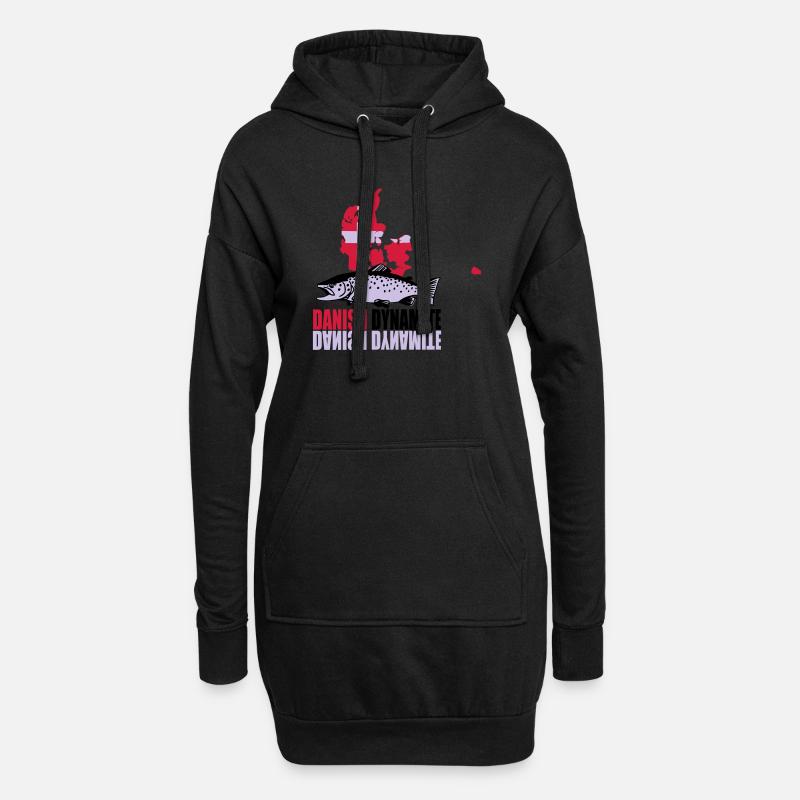 meerforelle_dk - Hoodie-Kleid - Schwarz