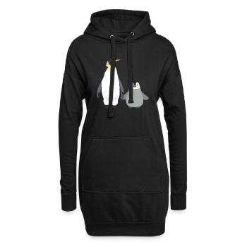 Parent And Child Penguin - Hoodie-Kleid - Schwarz - Vorne