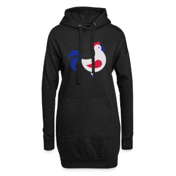 France Français Française French Frankreich - Sweat-shirt à capuche long Femme - noir - Devant